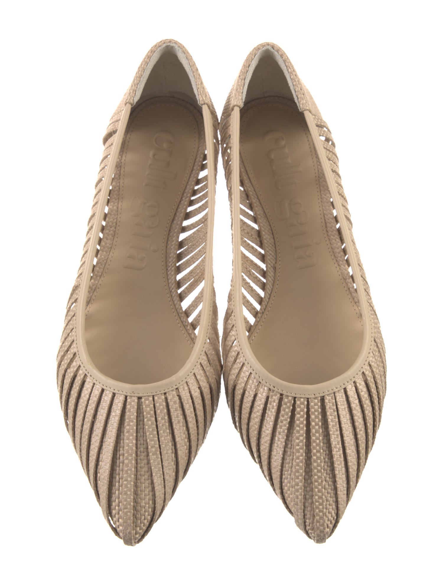 Cult Gaia Rattan Ballet Flats